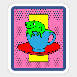 Coffee Cup Bathing Drinking Crazy Sticker